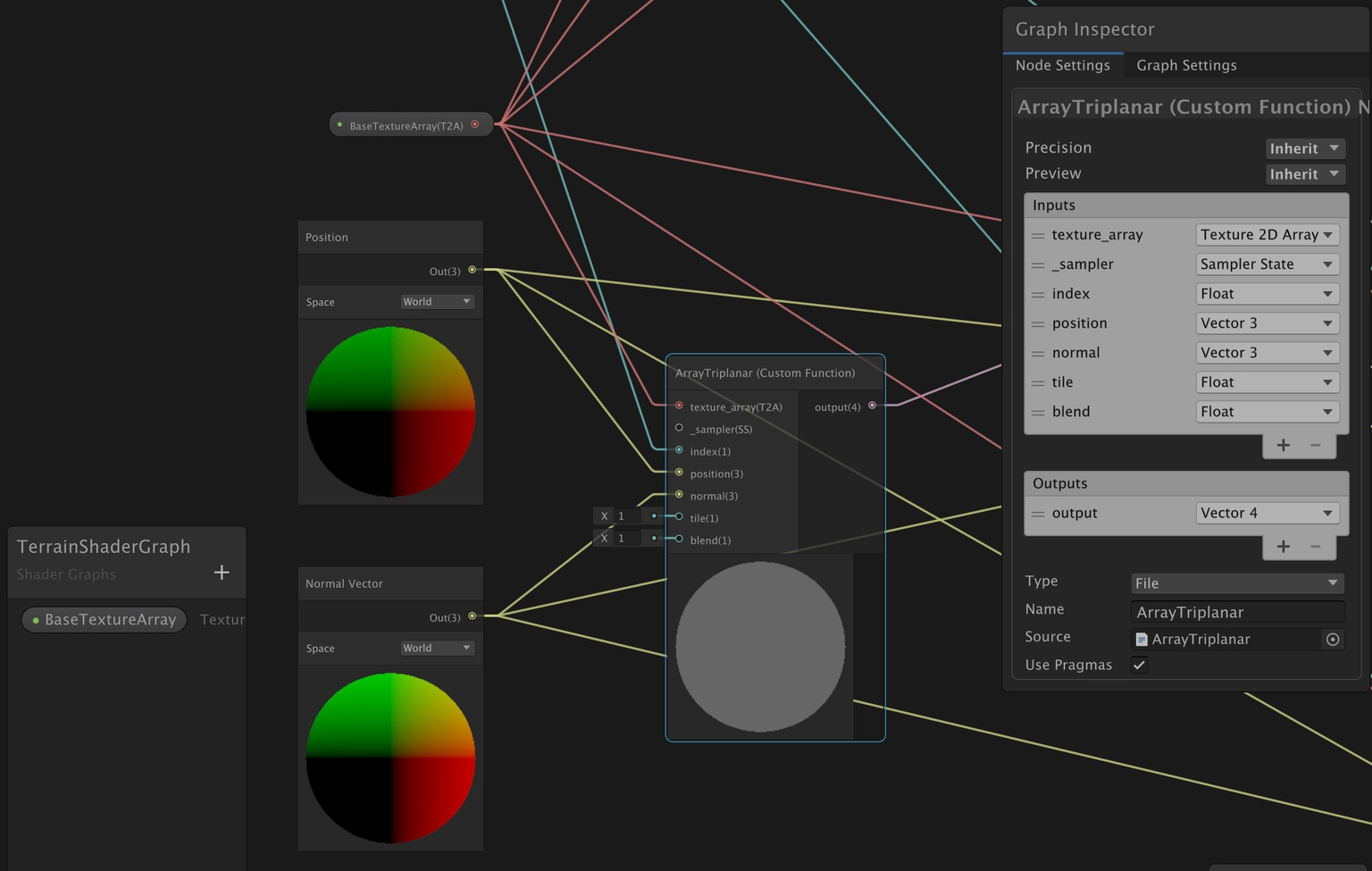 [Unity Shader Graph] Texture2DArray를 입력으로 받는 Triplanar Node 만들기 | 오진수의 작업실